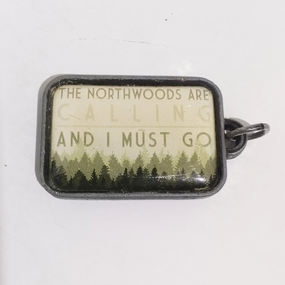 Northwoods Keychain with Forest Design